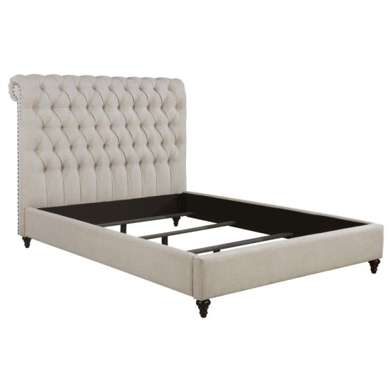 (image for) Devon Upholstered Eastern King Panel Headboard Beige