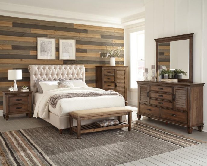 Modal Additional Images for Devon Upholstered Queen Panel Bed Beige