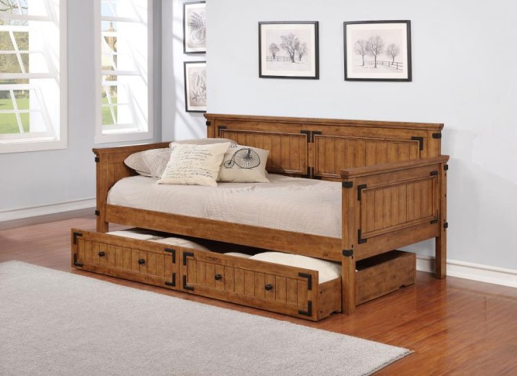 Modal Additional Images for Oakdale Wood Twin Daybed Rustic Honey