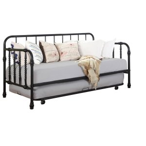(image for) Marina Metal Twin Daybed with Trundle Black