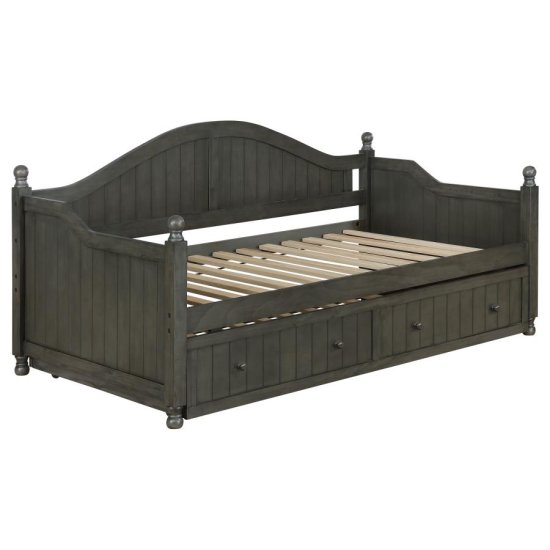 (image for) Julie Ann Wood Twin Daybed with Trundle Warm Grey