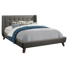 (image for) Carrington Upholstered Eastern King Wingback Bed Grey