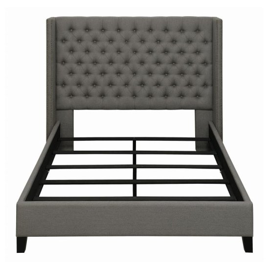 (image for) Bancroft Upholstered Eastern King Wingback Headboard Grey