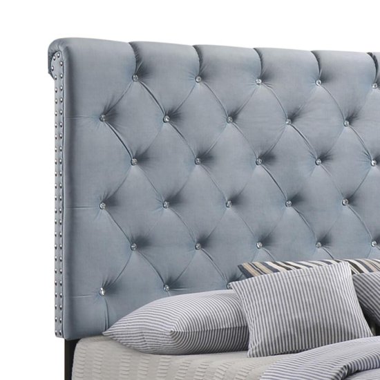 Modal Additional Images for Warner Upholstered Queen Panel Bed Slate Blue