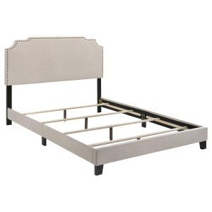 (image for) Tamarac Upholstered Queen Panel Bed Beige