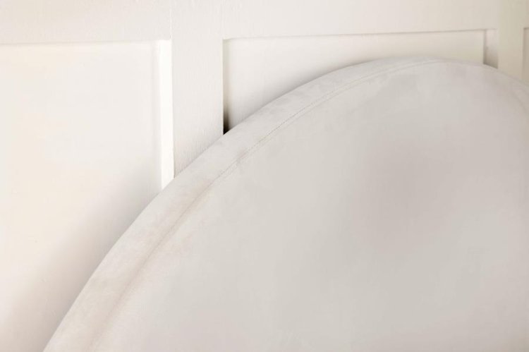 June Upholstered Queen or Full Panel Headboard Ivory