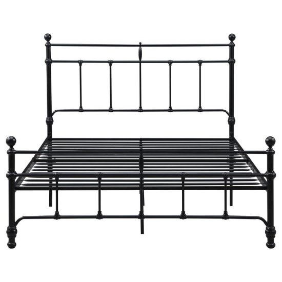 Novak 48-inch Metal Full Open Frame Bed Matte Black