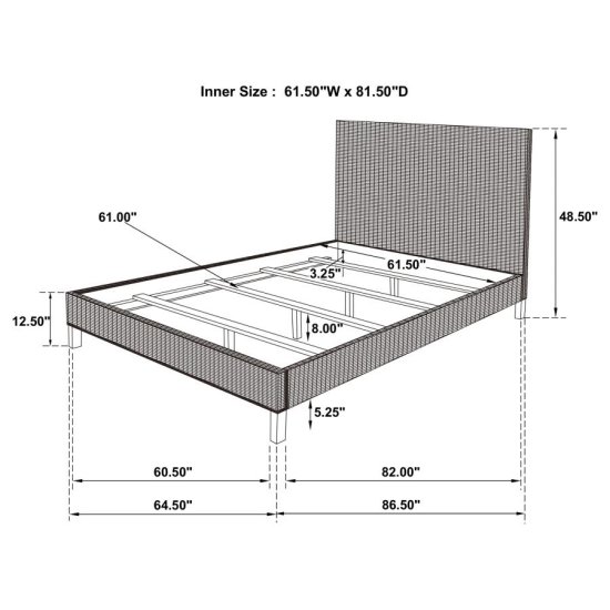 Modal Additional Images for Zyla Wood Queen Panel Bed Kubu Grey