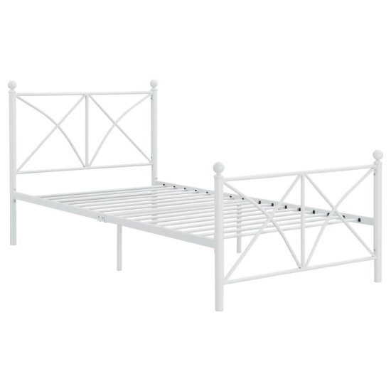 (image for) Hart Metal Twin Open Frame Bed White