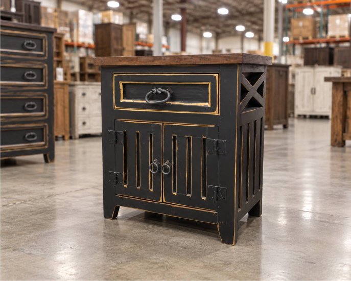 (image for) Las Cruces Black Walnut Nightstand 6 In Stock