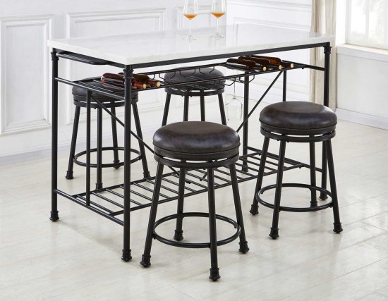 (image for) Claire White Marble 5 Pc.