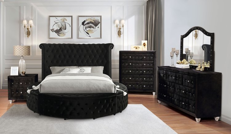 (image for) Sansom Black Qn. 5Pc W/Chest