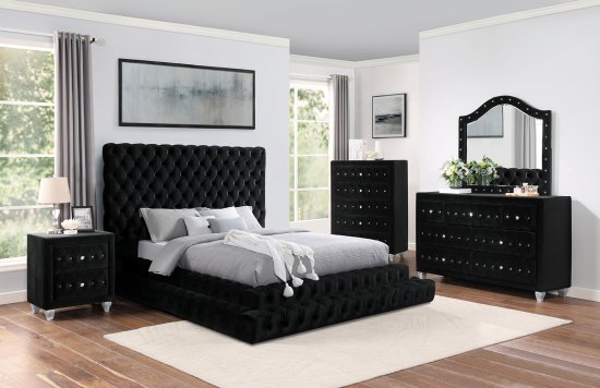 (image for) Stefania Black Qn. 5Pc W/2Ns