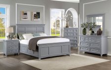 (image for) Castlile Grey Qn. 5Pc W/2Ns