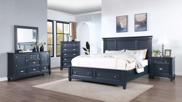 (image for) Manzanillo Blue Qn. 5Pc W/Chest