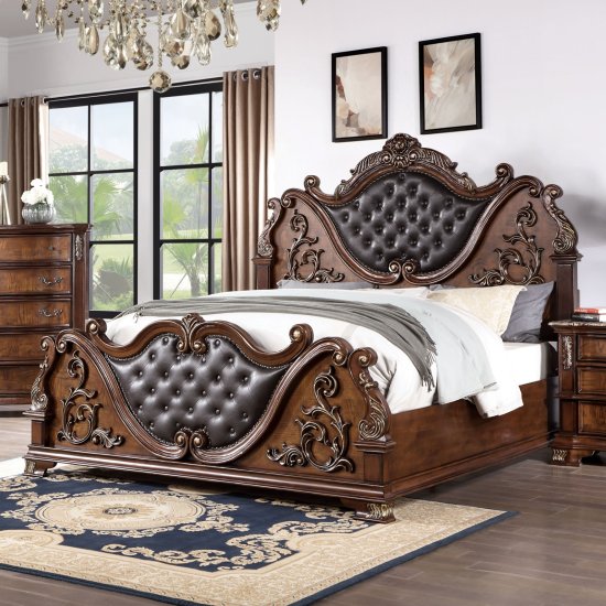 Modal Additional Images for Esparanza Brown Cherry Qn. 5Pc W/2Ns