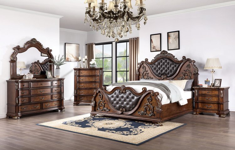 (image for) Esparanza Brown Cherry Qn. 5Pc W/2Ns