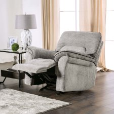 (image for) Josias Light Gray Fabric Glider Recliner