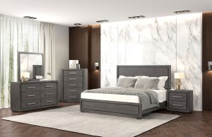 (image for) Crowthorne Grey Qn. 5Pc W/2Ns