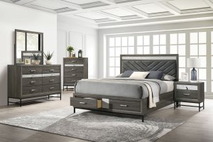 (image for) Voleta Grey Qn. 5Pc W/2Ns