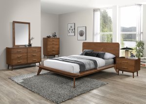 (image for) Stathelle Walnut Qn. 5Pc W/2Ns