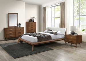 (image for) Lenzburg Walnut Qn. 5Pc W/2Ns