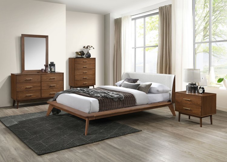 (image for) Lenzburg Walnut Qn. 5Pc W/2Ns