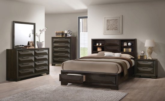 (image for) Caistor Brown Qn. 5Pc W/2Ns