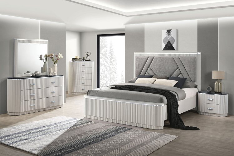 (image for) Aldgate Grey Qn. 5Pc W/2Ns