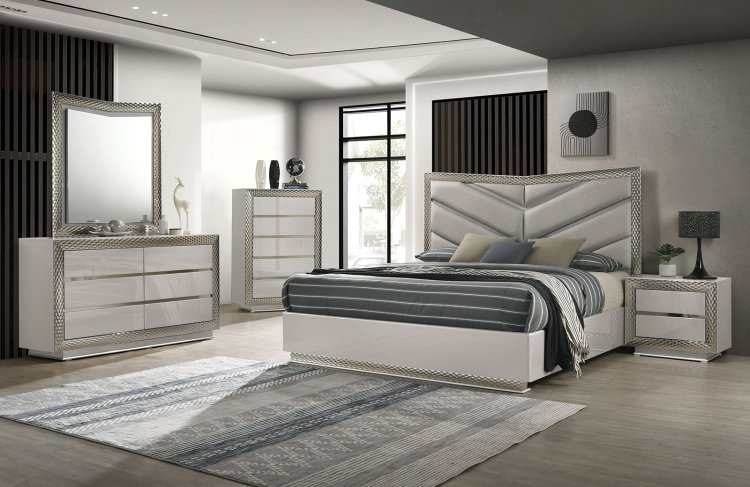 (image for) Ventnor Grey Qn. 5Pc W/2Ns
