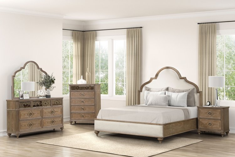 (image for) Lyris Weathered Oak Qn. 5Pc W/2Ns