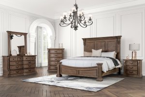 (image for) Sevenoaks Weathered Oak Qn. 5Pc W/2Ns