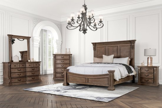 (image for) Sevenoaks Weathered Oak Qn. 5Pc W/2Ns