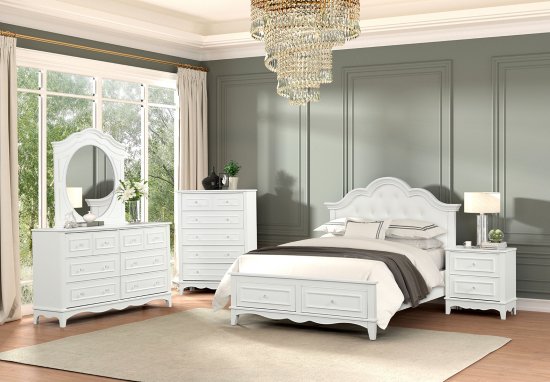 (image for) Naucalpan White Qn. 5Pc W/Chest