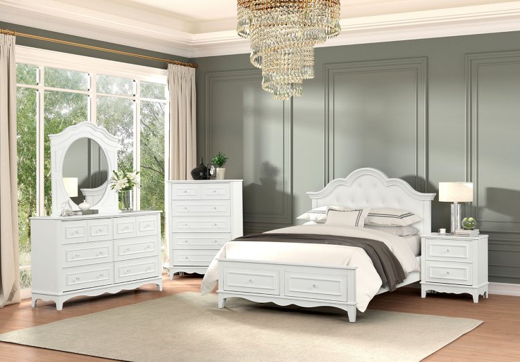 (image for) Naucalpan White Qn. 5Pc W/Chest