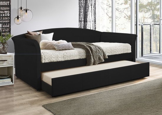 (image for) 5456 Mason Black Linen - Daybed with Trundle