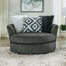 (image for) Loughlin Gun Metal Swivel Chair